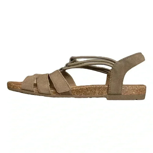 Earth Origins Suede Sling Back Laney Sedona Brown Womens Sandals size 8 Wide - Picture 4 of 14